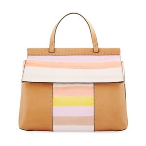 Block-T Studded Satchel Bag